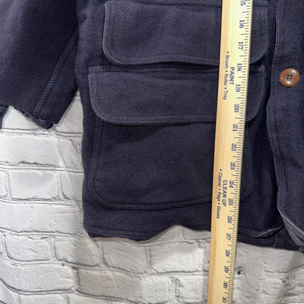Polo Ralph Lauren Jacket Adult Medium Blue Mens Wool Pockets Casual - Picture 13 of 16